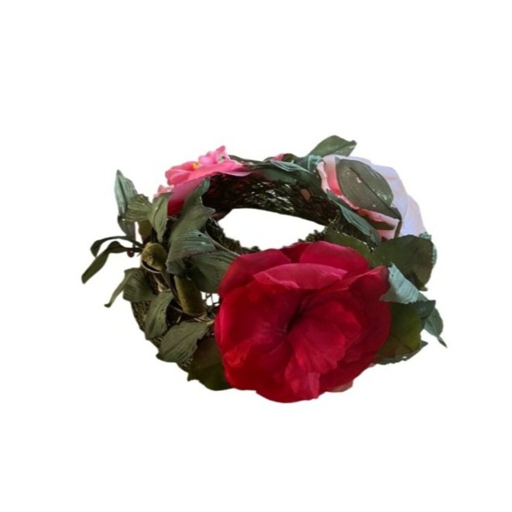 NEIMAN MARCUS Vintage Silk Flower Crown Romantic Garden Floral Headpiece Bridal - Picture 11 of 12